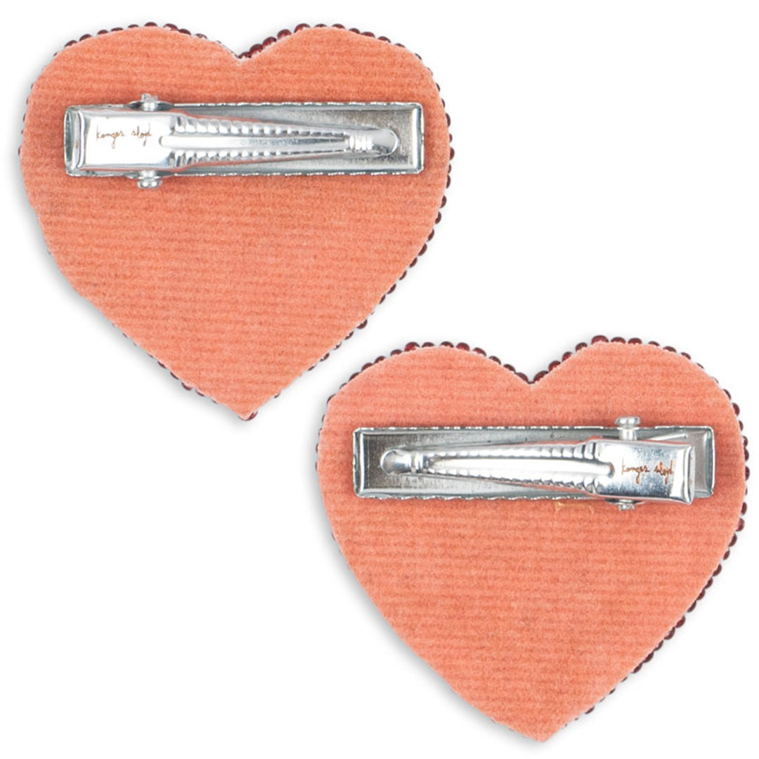 konges sløjd haarclips heart - cherry - 2st | KS104170 | 4