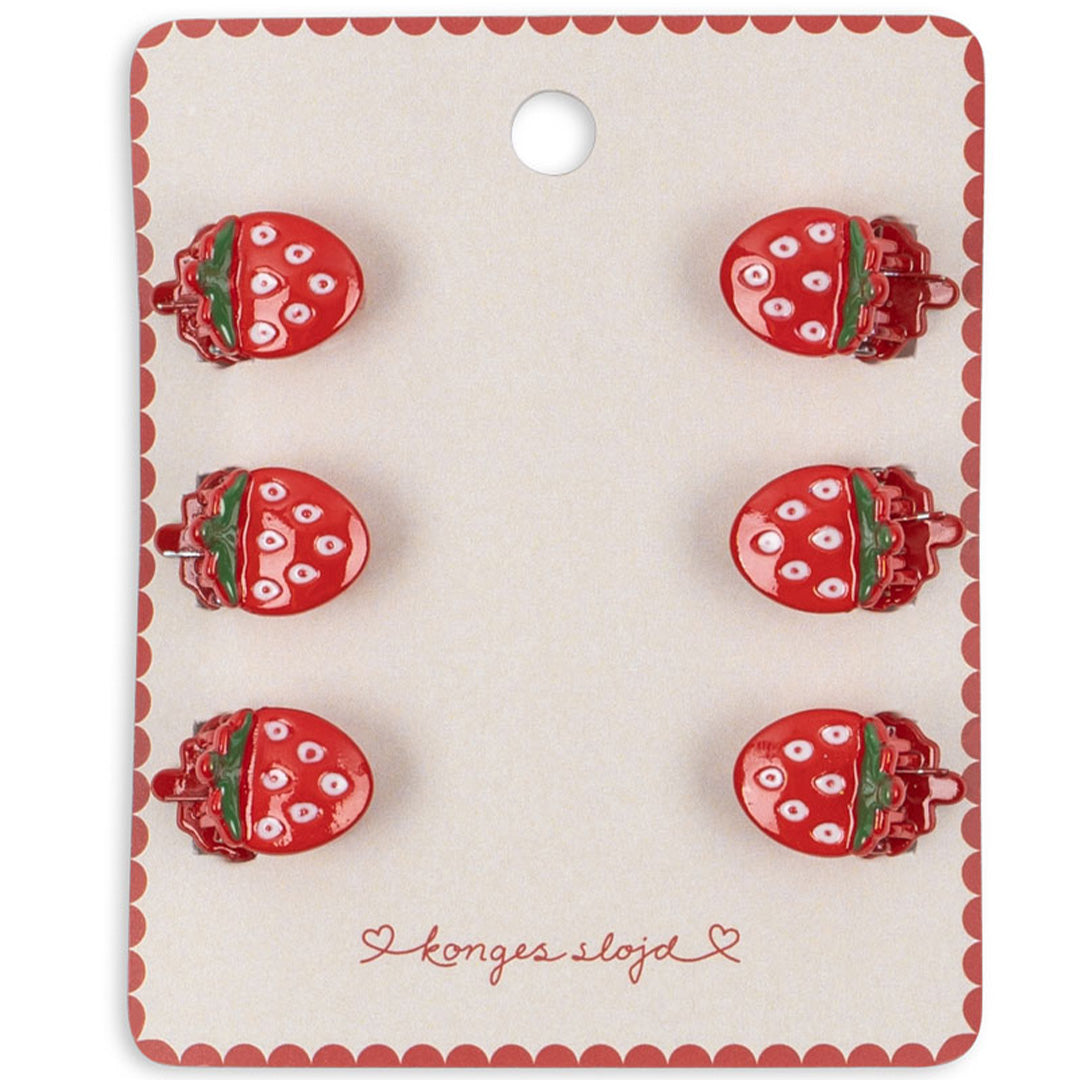 konges sløjd haarspeldjes mini fraise - 6st | KS104619 | 1