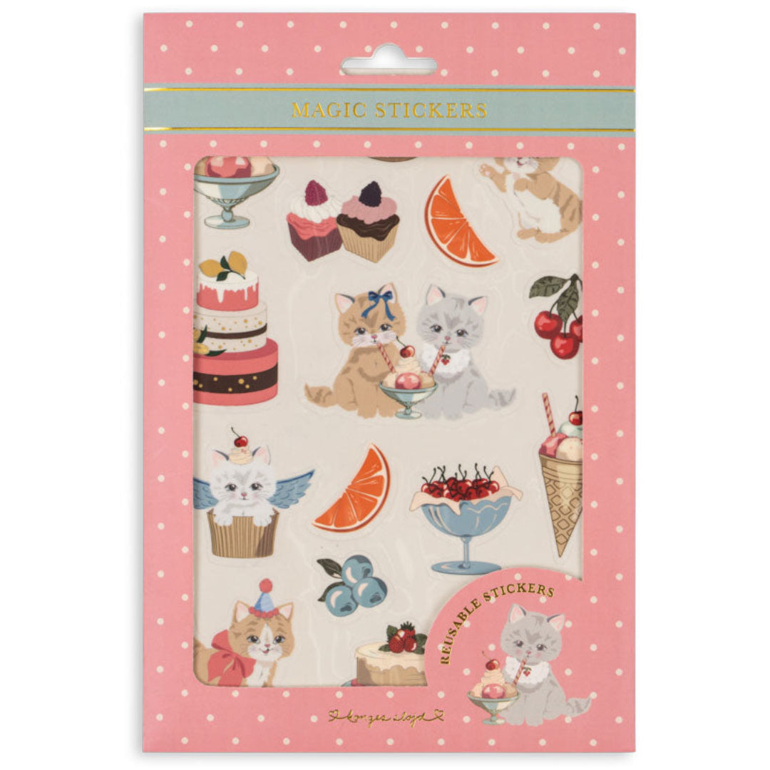 konges sløjd herbruikbare stickers - kitty friends - 31st | KS105250-KITTY-FRIENDS | 1