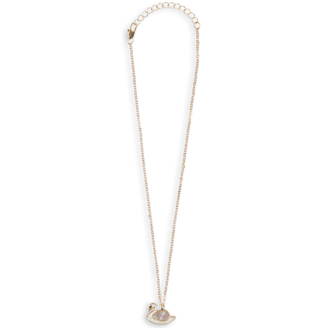 konges sløjd kettingdoosje met ketting - swan | KS103860-SWAN | 2