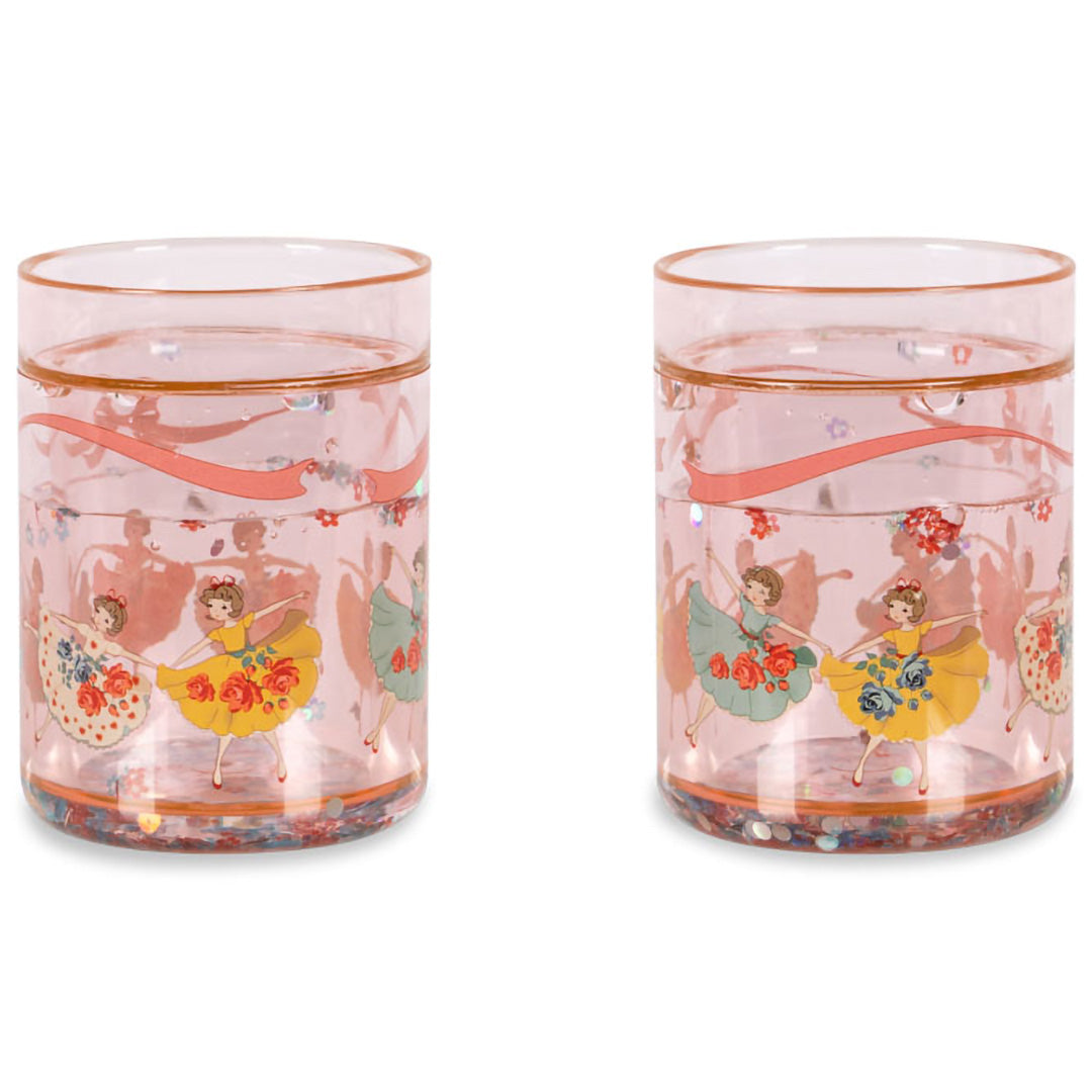 konges sløjd kinderbeker met glitter tip toe twinkel - roze - 2st | KS103638-TIP-TOE-TWINKLE | 0
