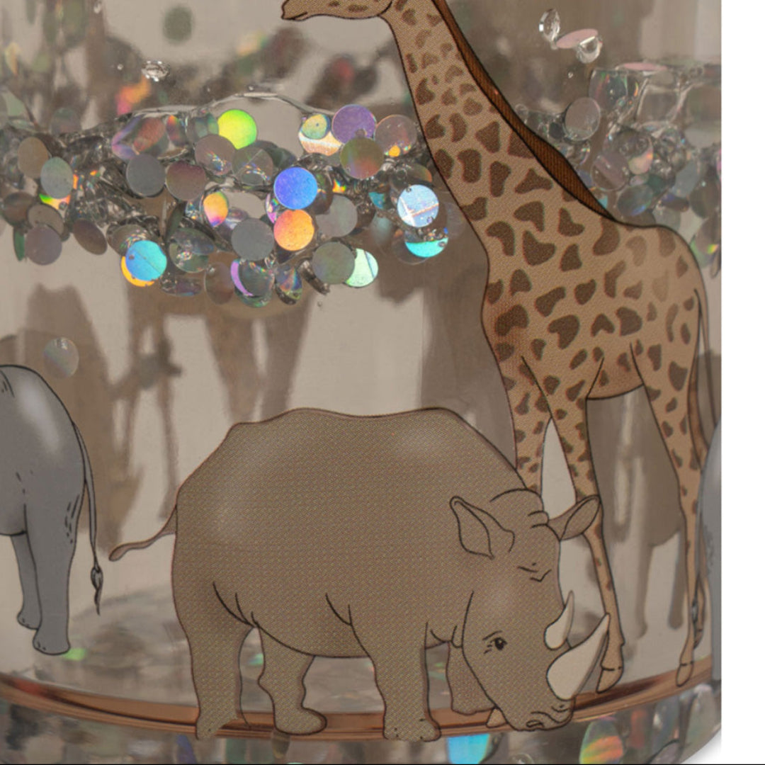 konges sløjd kinderbekers met glitter safari - bruin - 2st | KS103638-SAFARI | 2