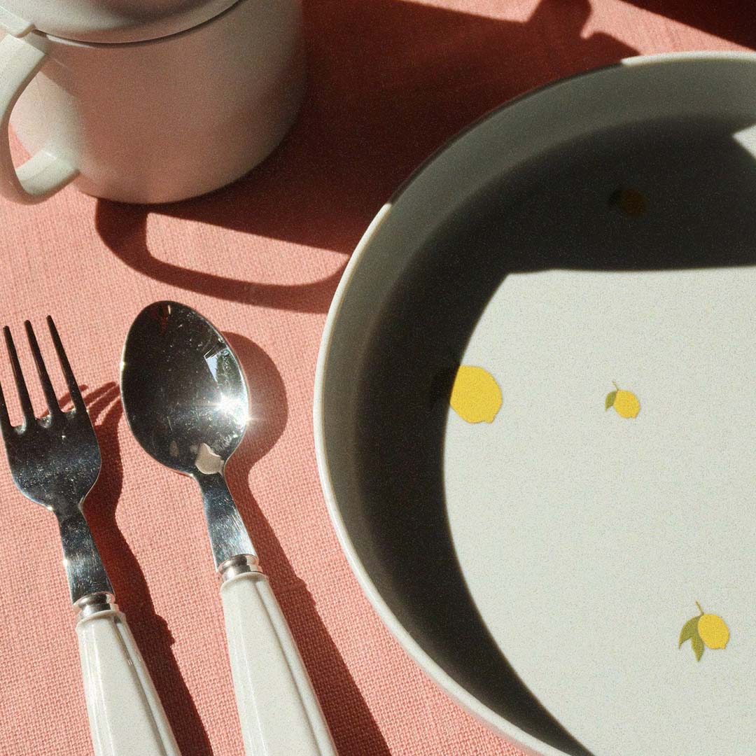 konges sløjd kinderbestek - creme onyx - 8st | KS104620 | 3