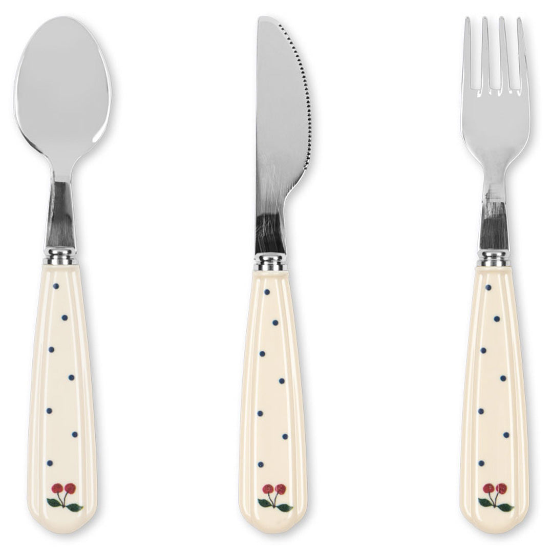 konges sløjd kinderbestek - navy dot | KS104405 | 0