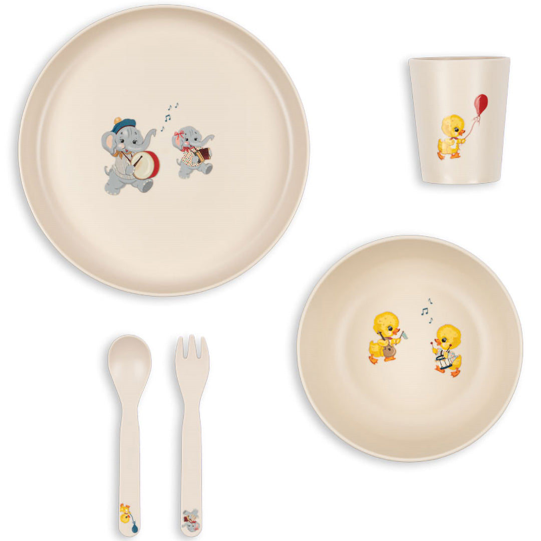 konges sløjd kinderservies - music parade - 5-delig | KS104759 | 1