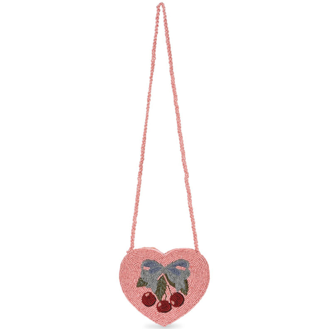 konges sløjd kindertas beaded heart - amarena | KS104220 | 0