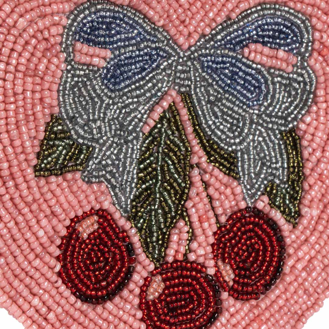 konges sløjd kindertas beaded heart - amarena | KS104220 | 3