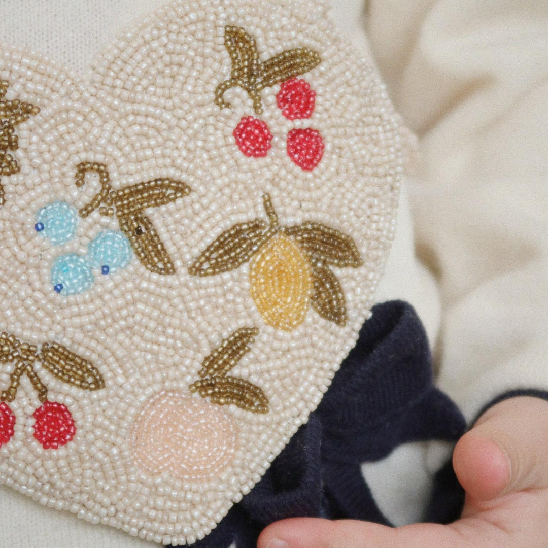 konges sløjd kindertas beaded heart - vitamins | KS104220-VITAMINS | 5