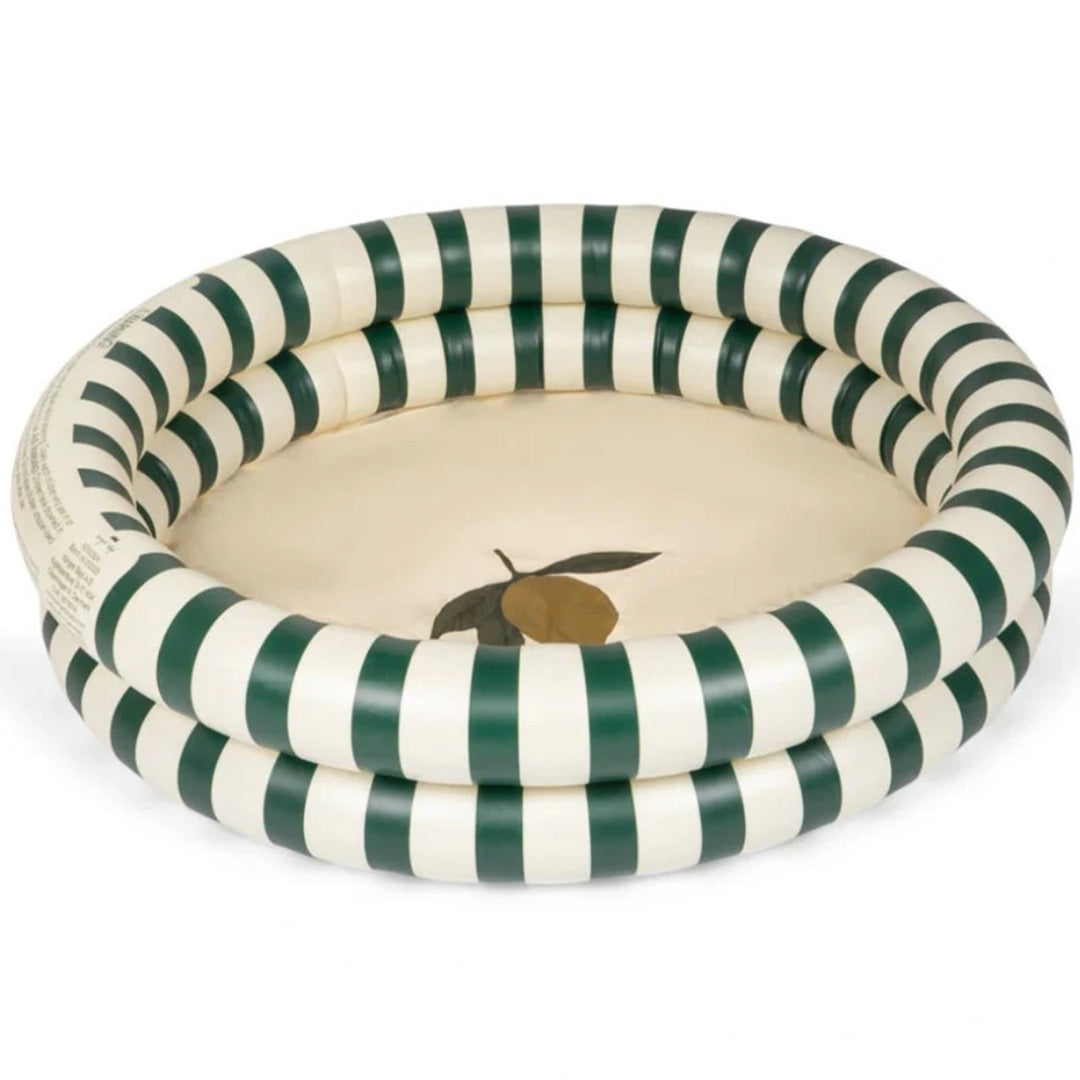 konges sløjd kinderzwembad - green stripe - Ø90 cm | KS104670-GREEN-STRIPE | 1