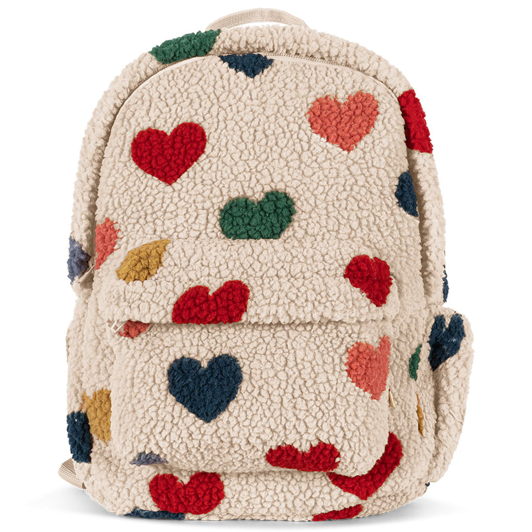 konges sløjd kleuterrugzak jody teddy - bon coeur coloré | KS103478-BON-COEUR-COLORÉ | 0