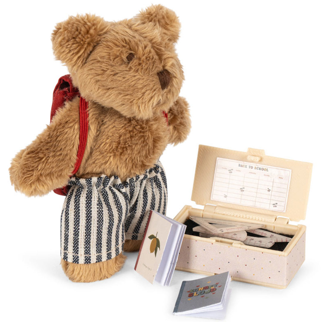 konges sløjd knuffelbeer tiny teddy - back to school - 11 cm | KS105554 | 2