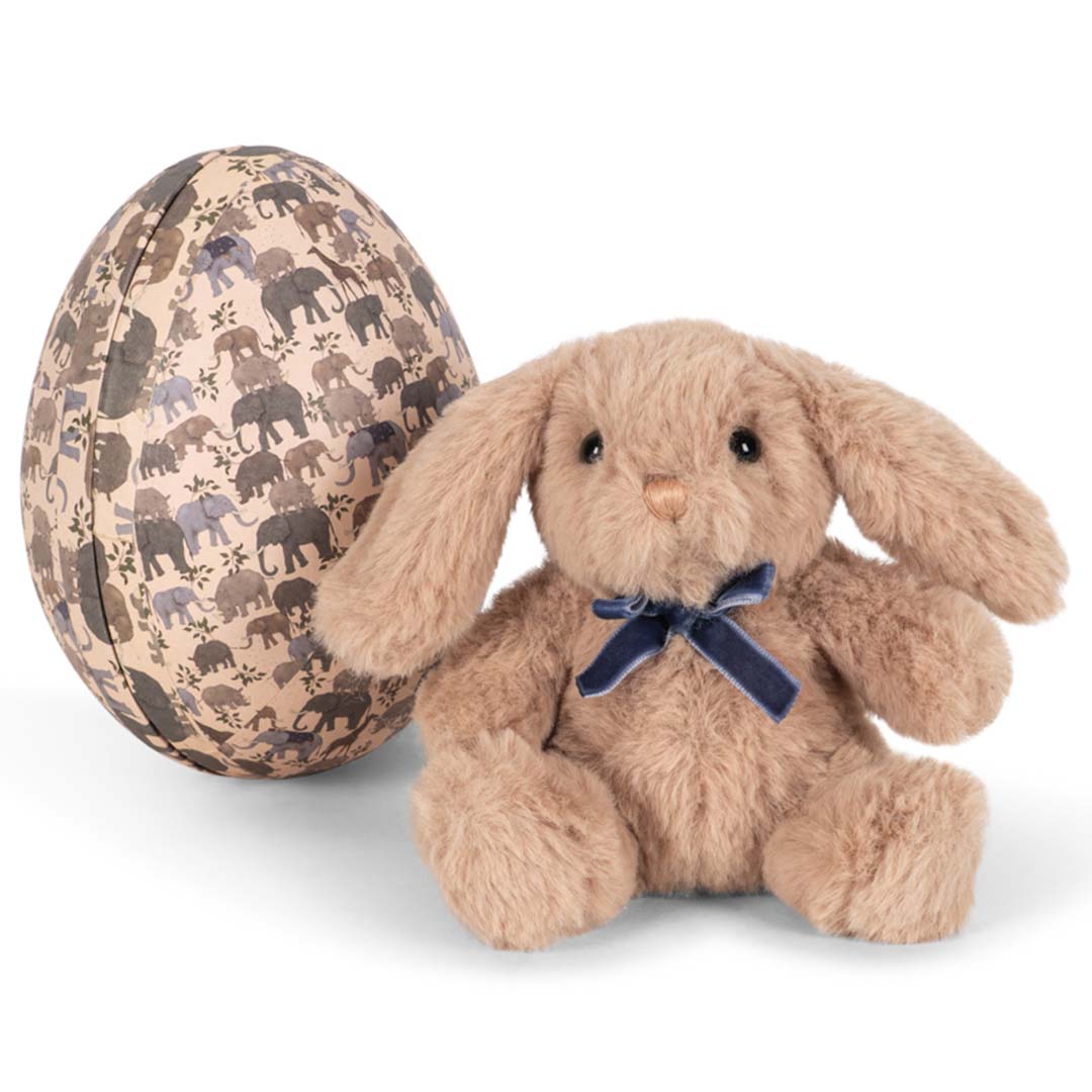 konges sløjd knuffelkonijn in ei - safari - 15 cm | KS103556 | 2