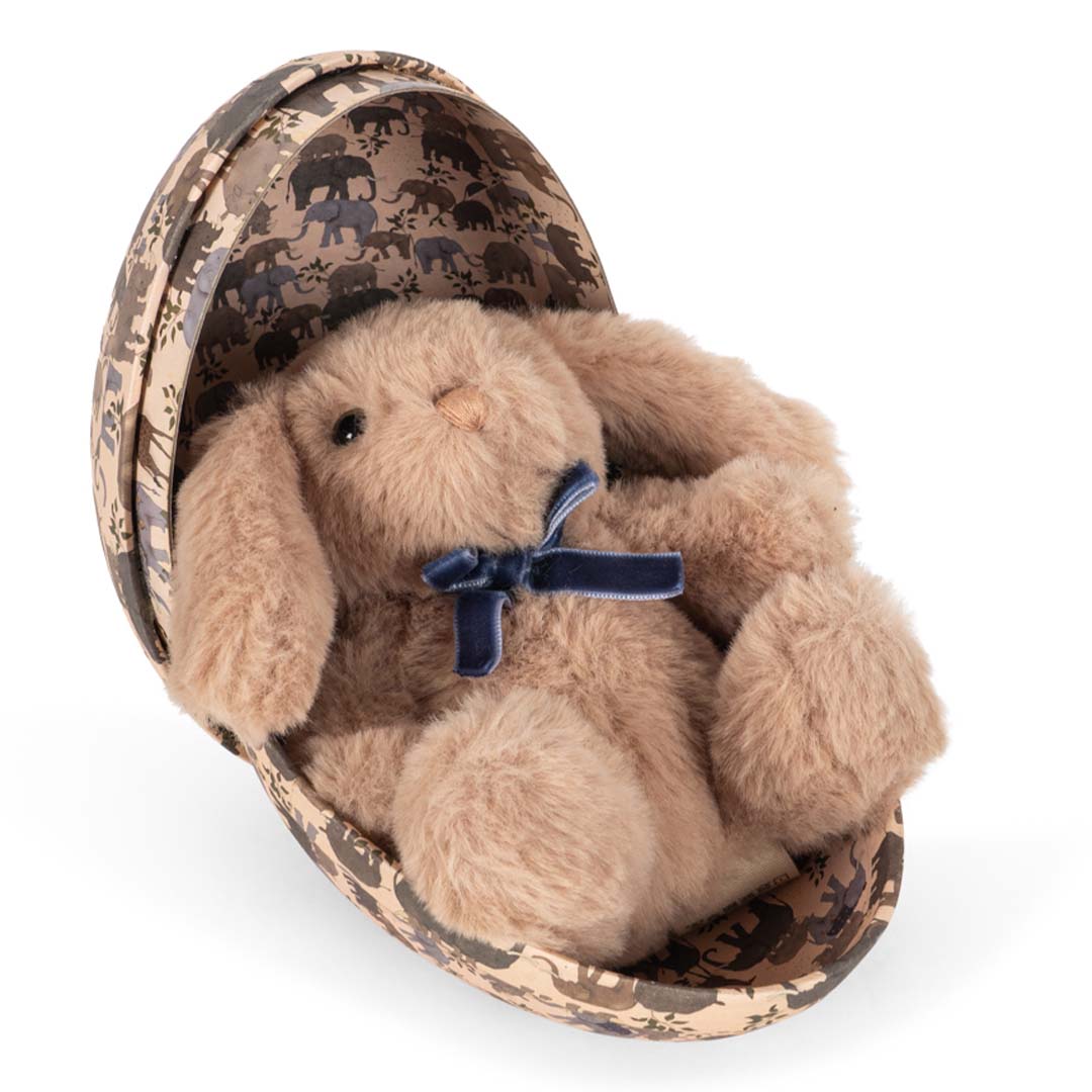konges sløjd knuffelkonijn in ei - safari - 15 cm | KS103556 | 4