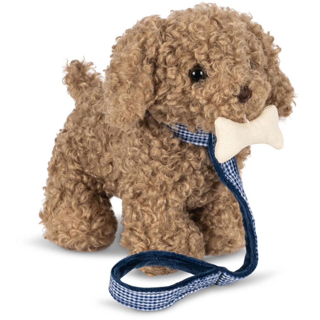 konges sløjd knuffelpuppy met draagtas - lulu - 21 cm | KS104354 | 3