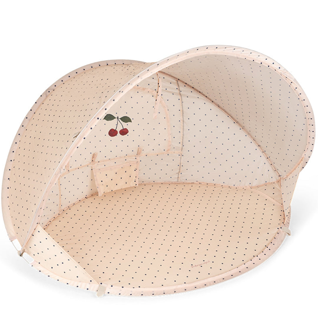 konges sløjd mini pop-up strandtent - navy dots | KS104683-NAVY-DOTS | 1