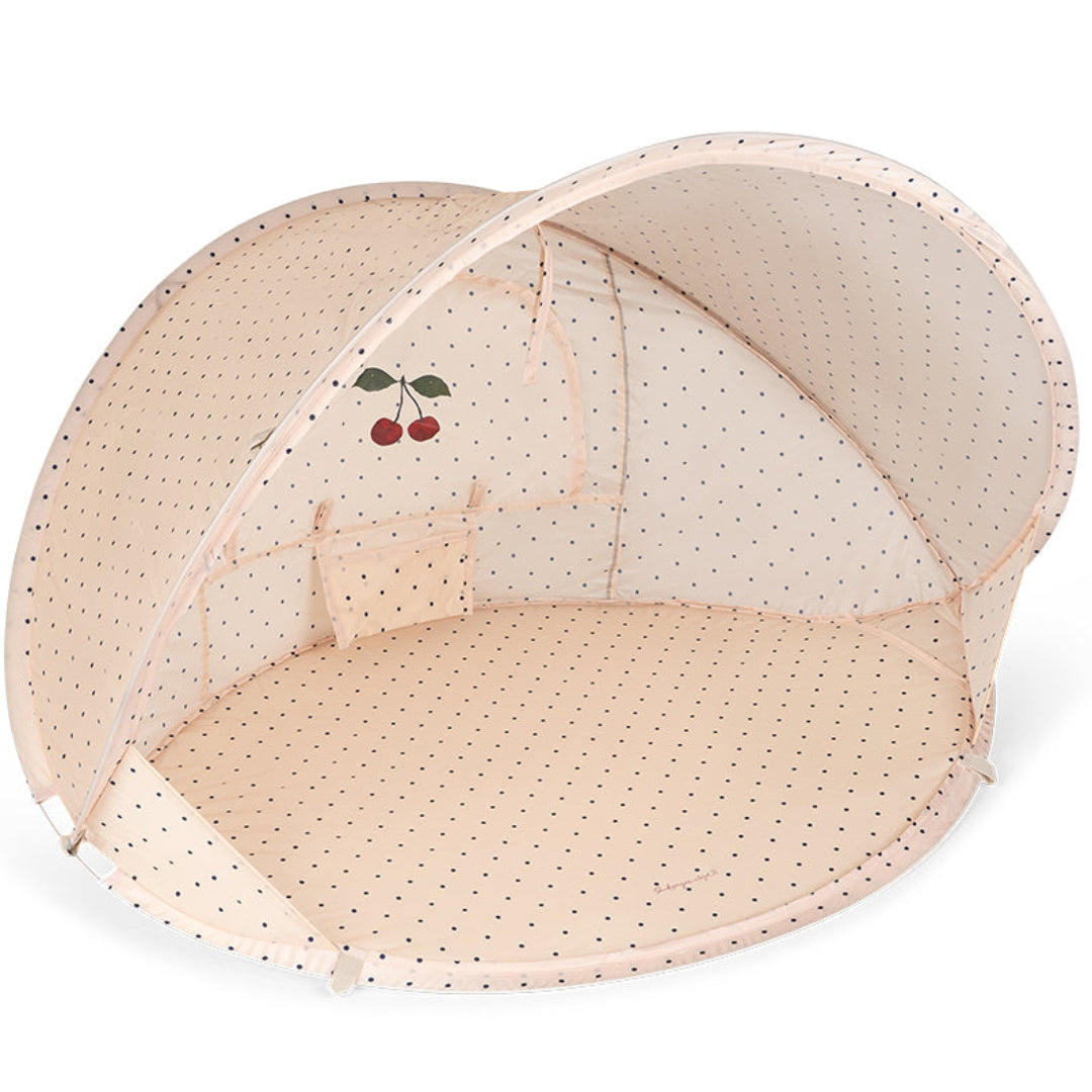 konges sløjd mini pop-up strandtent - navy dots | KS104992-NAVY-DOTS | 1