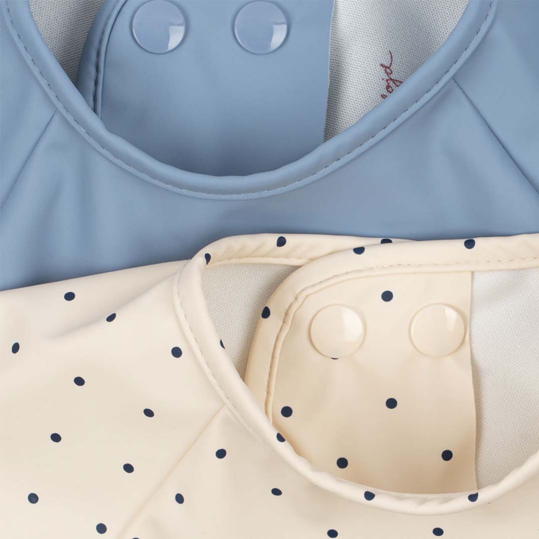 konges sløjd mouwslabben navy dot rain washed - 6-12m - 2st | KS104583 | 2