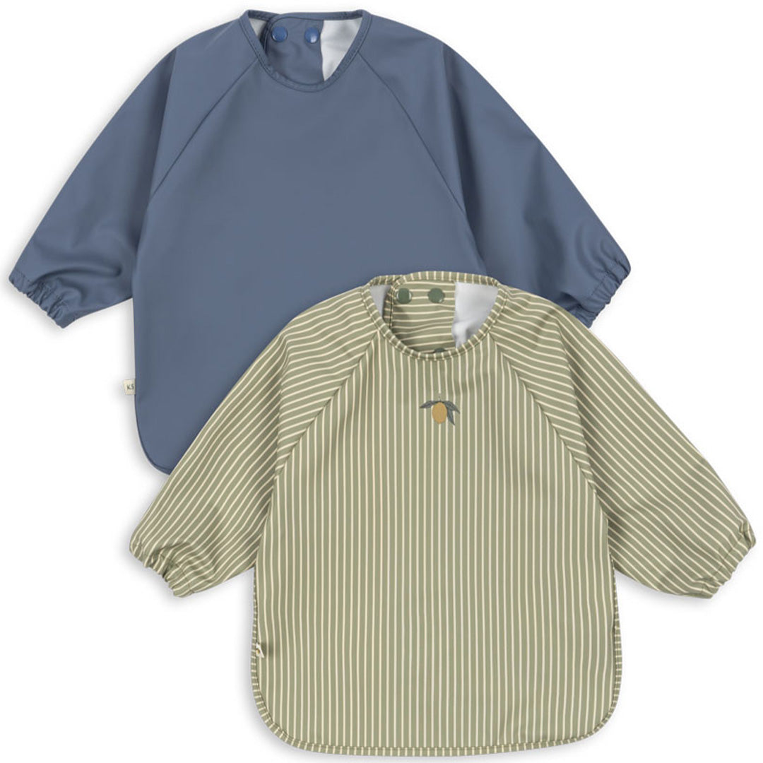 konges sløjd mouwslabben tea stripe flint stone - 6-12m - 2st | KS103632-6-12M | 0
