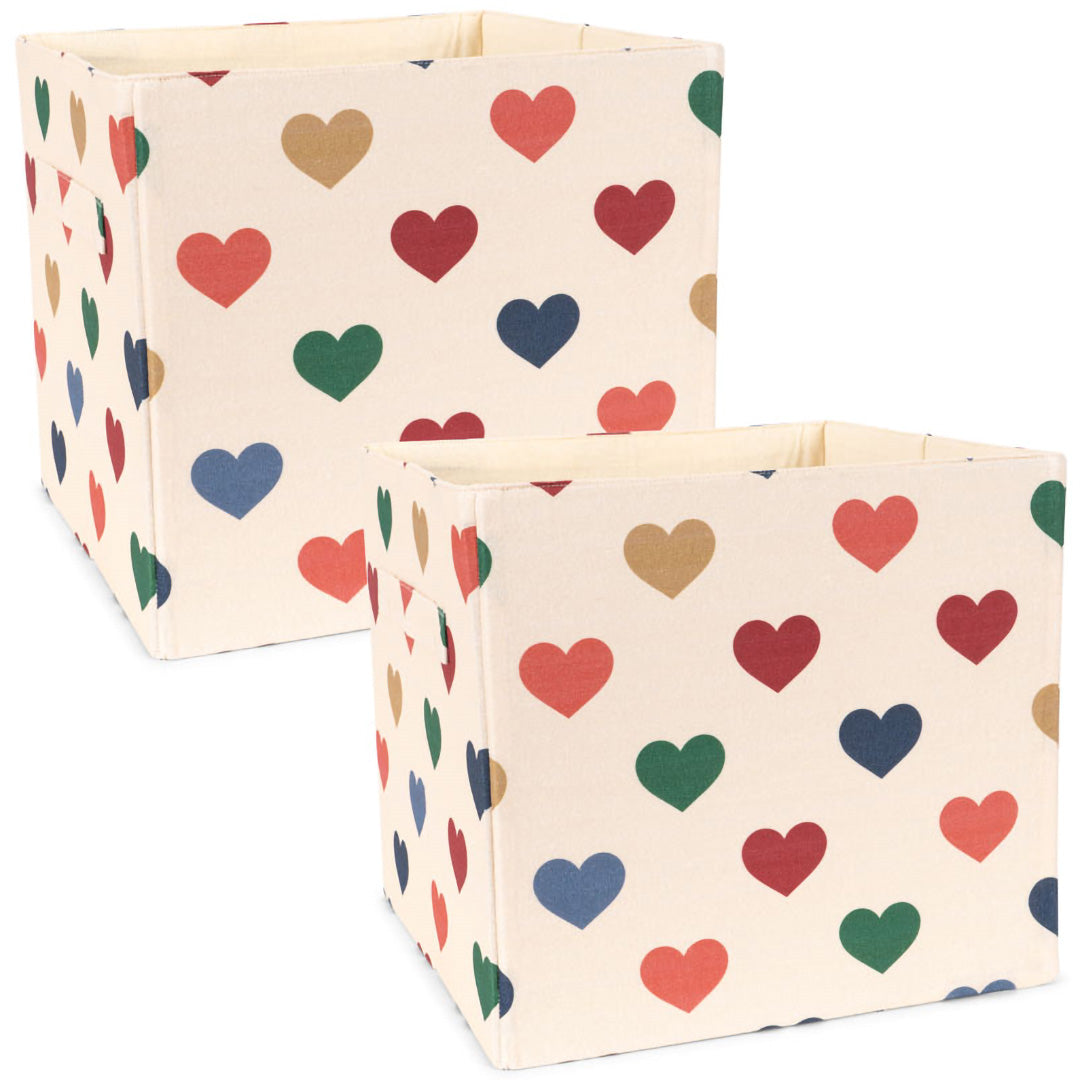 konges sløjd opbergmand vierkant - coeur coloré - 2st | KS104604-COEUR-COLORÉ | 1