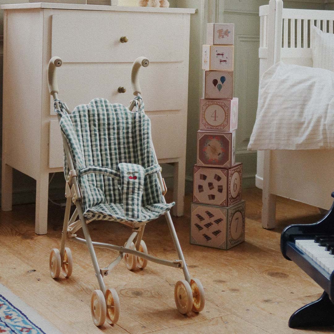 konges sløjd poppenbuggy - smoke pine check | KS104250 | 2