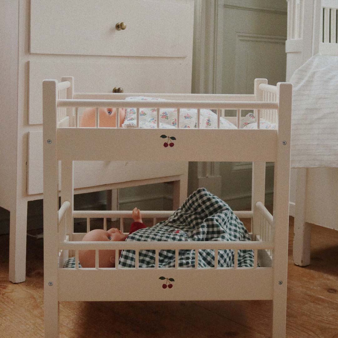 konges sløjd poppendekbed en kussen - green check | KS104278 | 1