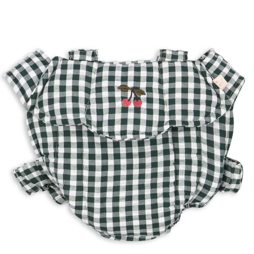 konges sløjd poppendraagzak - green check | KS104281 | 0
