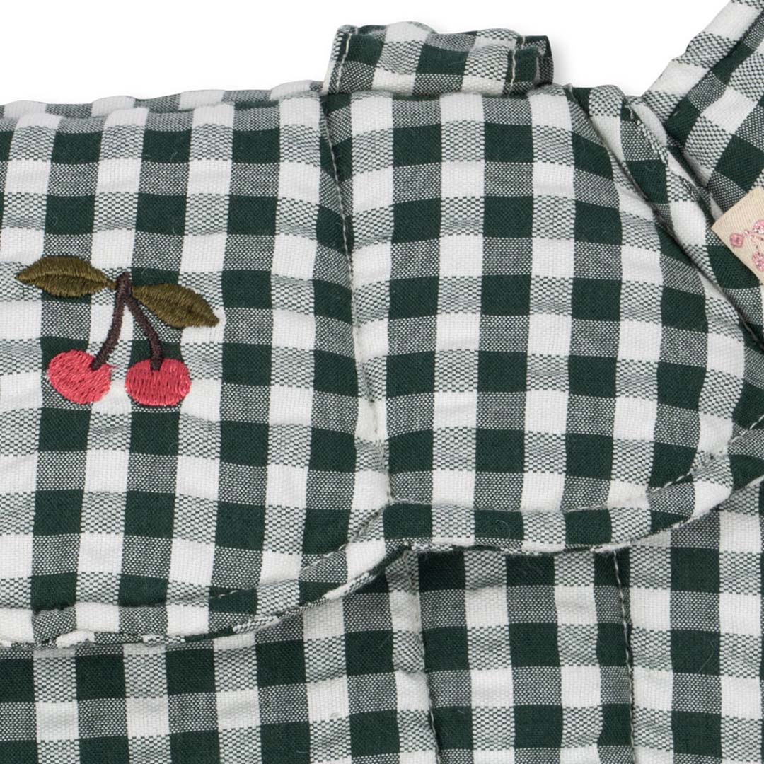 konges sløjd poppendraagzak - green check | KS104281 | 2