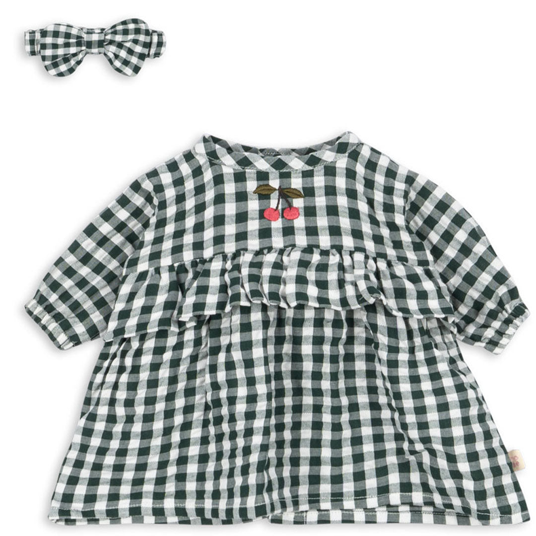 konges sløjd poppenkleding set - green check - 38 cm | KS104283 | 0