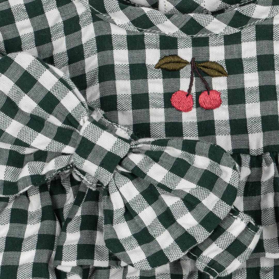 konges sløjd poppenkleding set - green check - 38 cm | KS104283 | 1