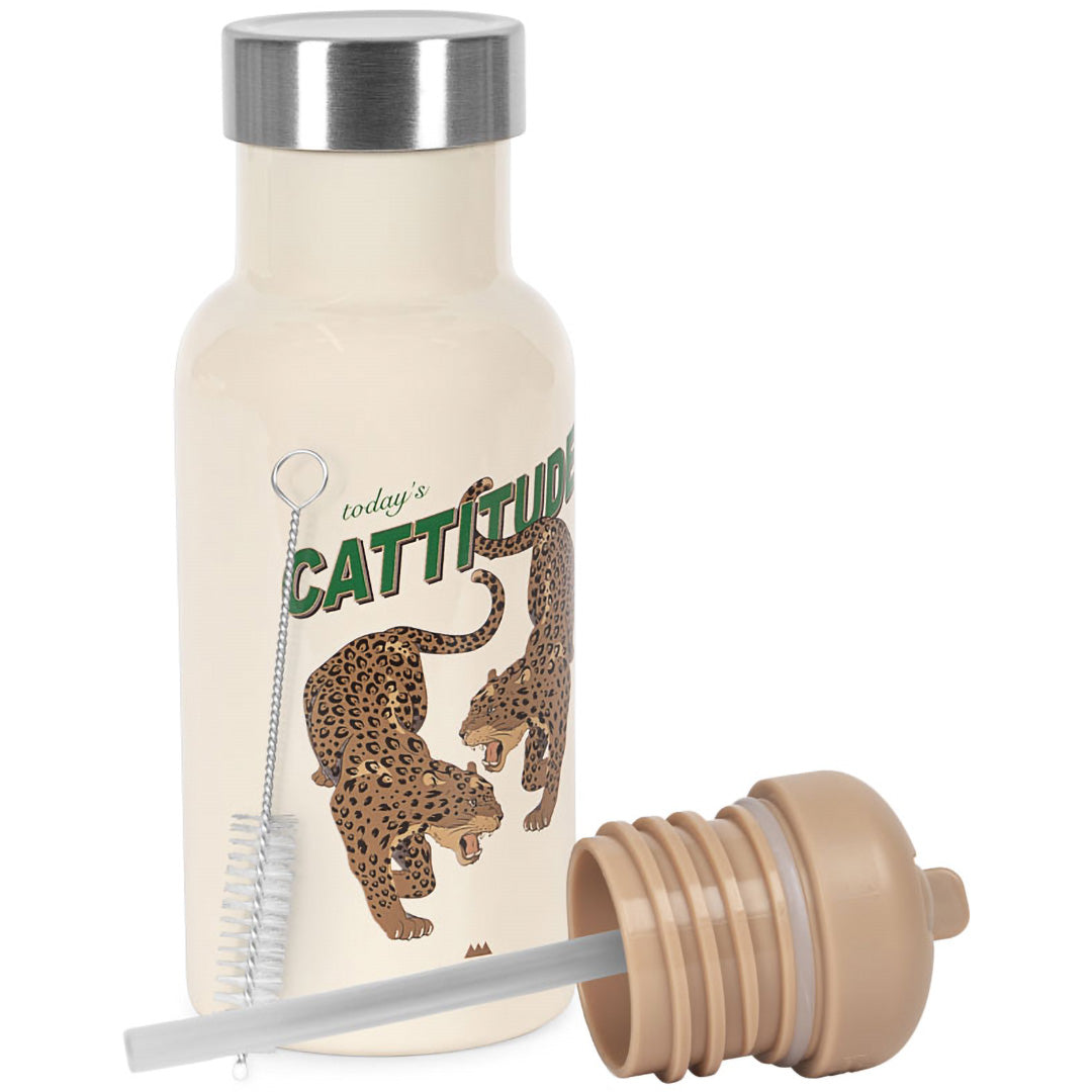 konges sløjd rvs thermosfles - cattitude - 350 ml | KS105098 | 1