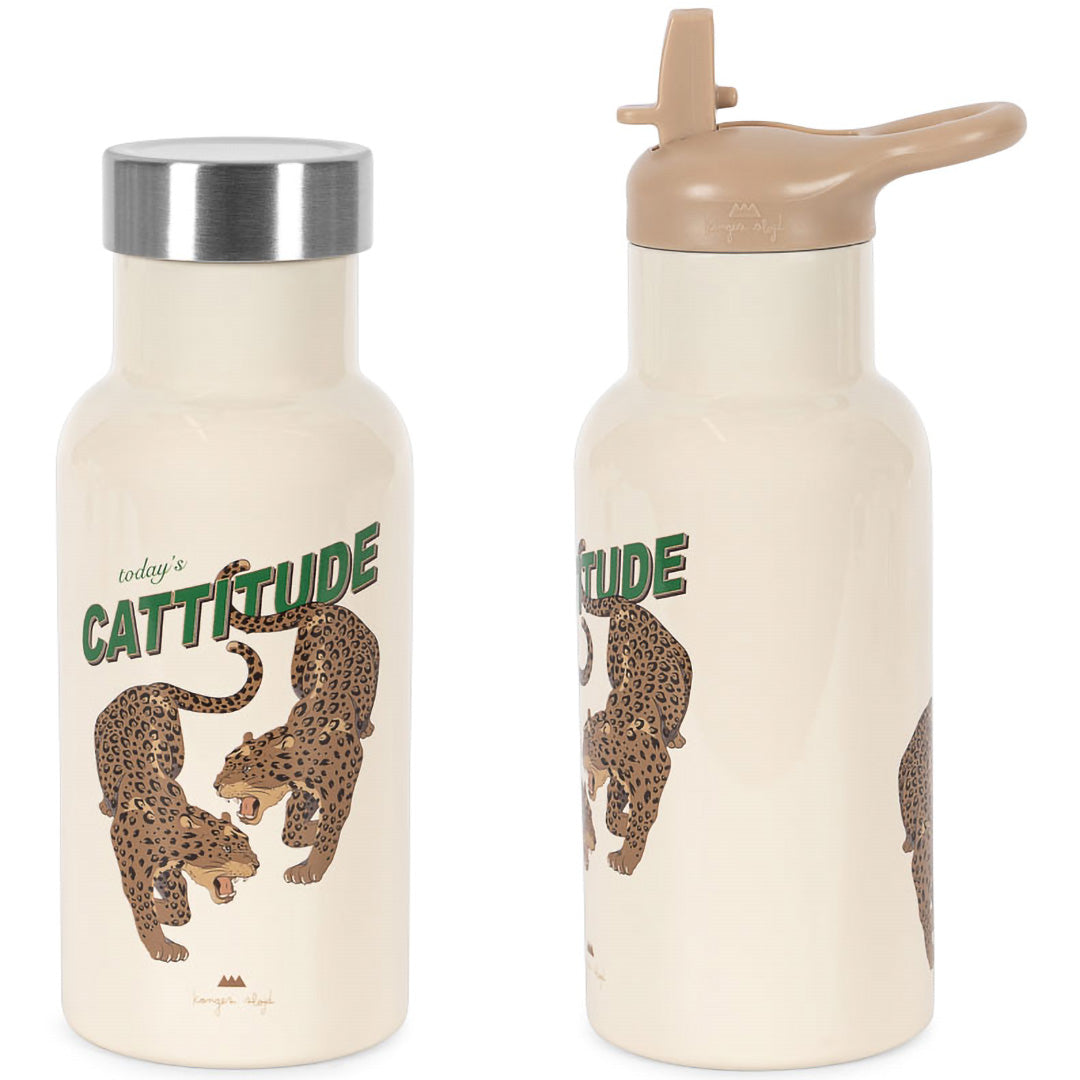 konges sløjd rvs thermosfles - cattitude - 350 ml | KS105098 | 2