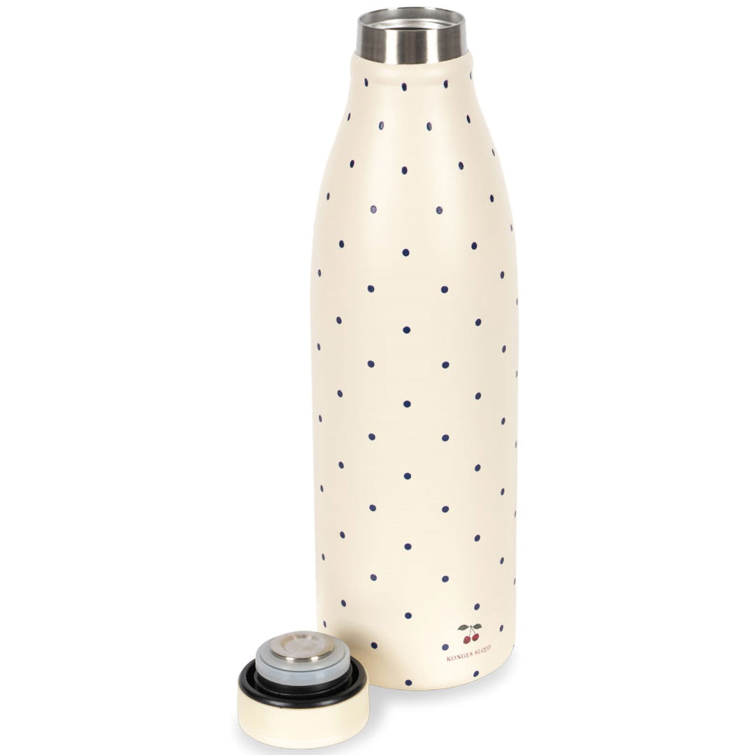 konges sløjd rvs thermosfles - navy dots - 500 ml | KS105100 | 2