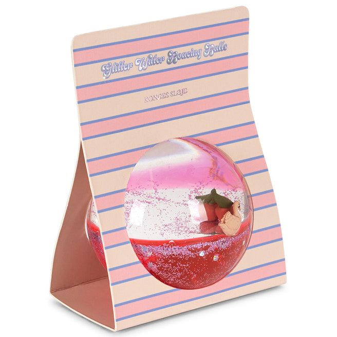 konges sløjd sensorische bal met glitters - cherry | KS103825-CHERRY | 0