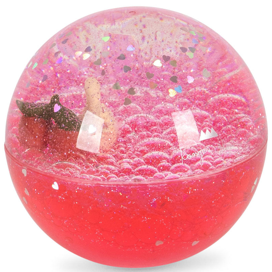 konges sløjd sensorische bal met glitters - cherry | KS103825-CHERRY | 2