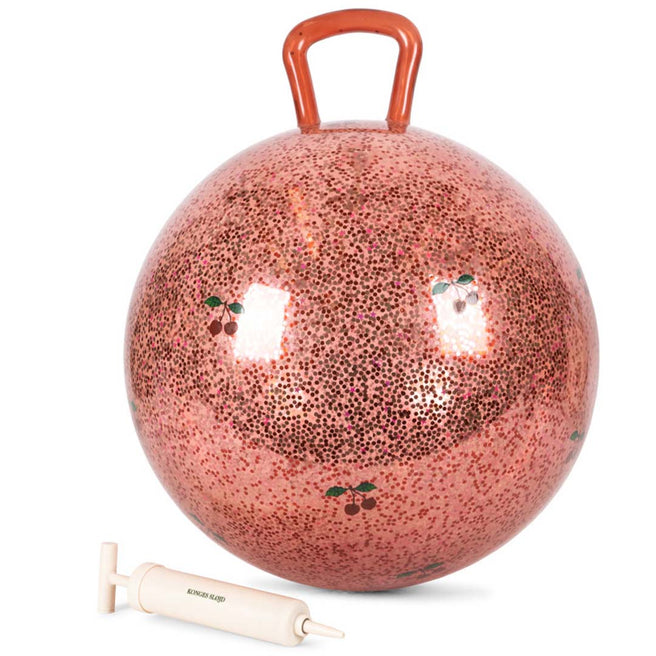 konges sløjd skippybal met glitters - cherry - 50 cm | KS104239 | 0