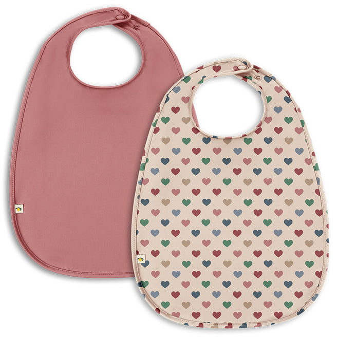konges sløjd slabbetjes - coeur colore - faded rose - 2st | KS105653-COEUR-COLORE | 1