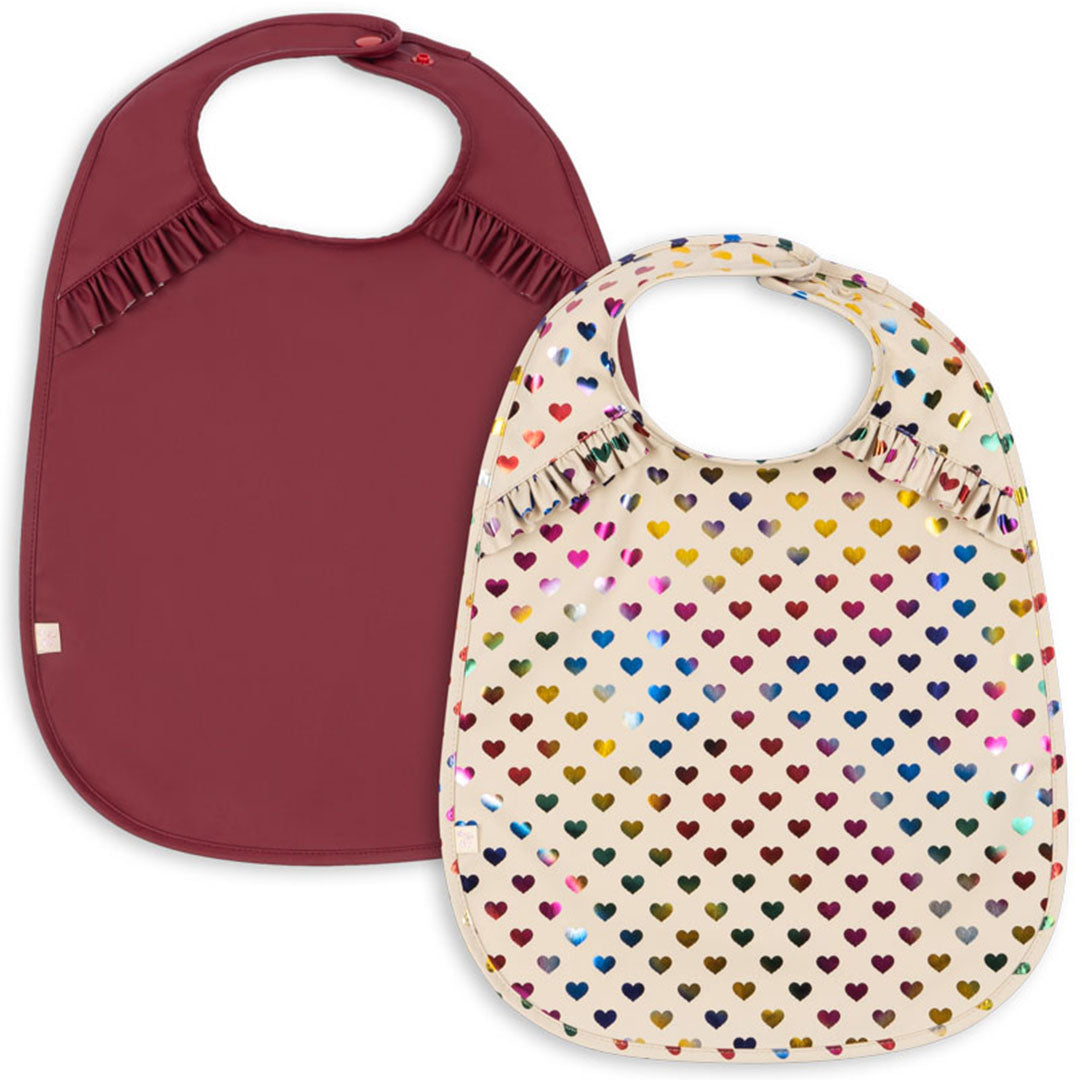 konges sløjd slabbetjes - coeur glitter sangria - 2st | KS103639 | 0