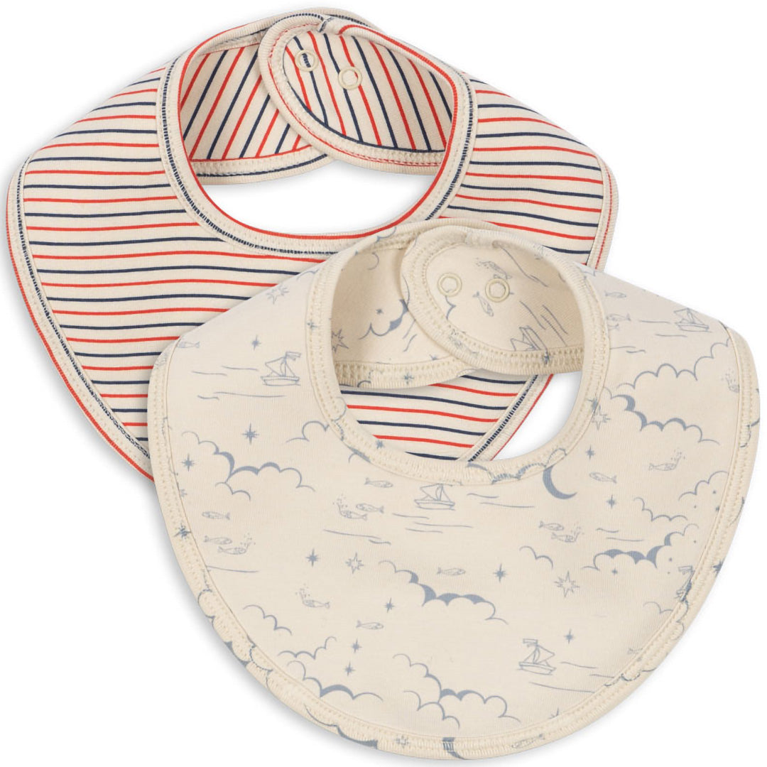 konges sløjd slabbetjes - stripe tricolore petit - 2st | KS104663-STRIPE-TRICOLORE-PETIT | 1