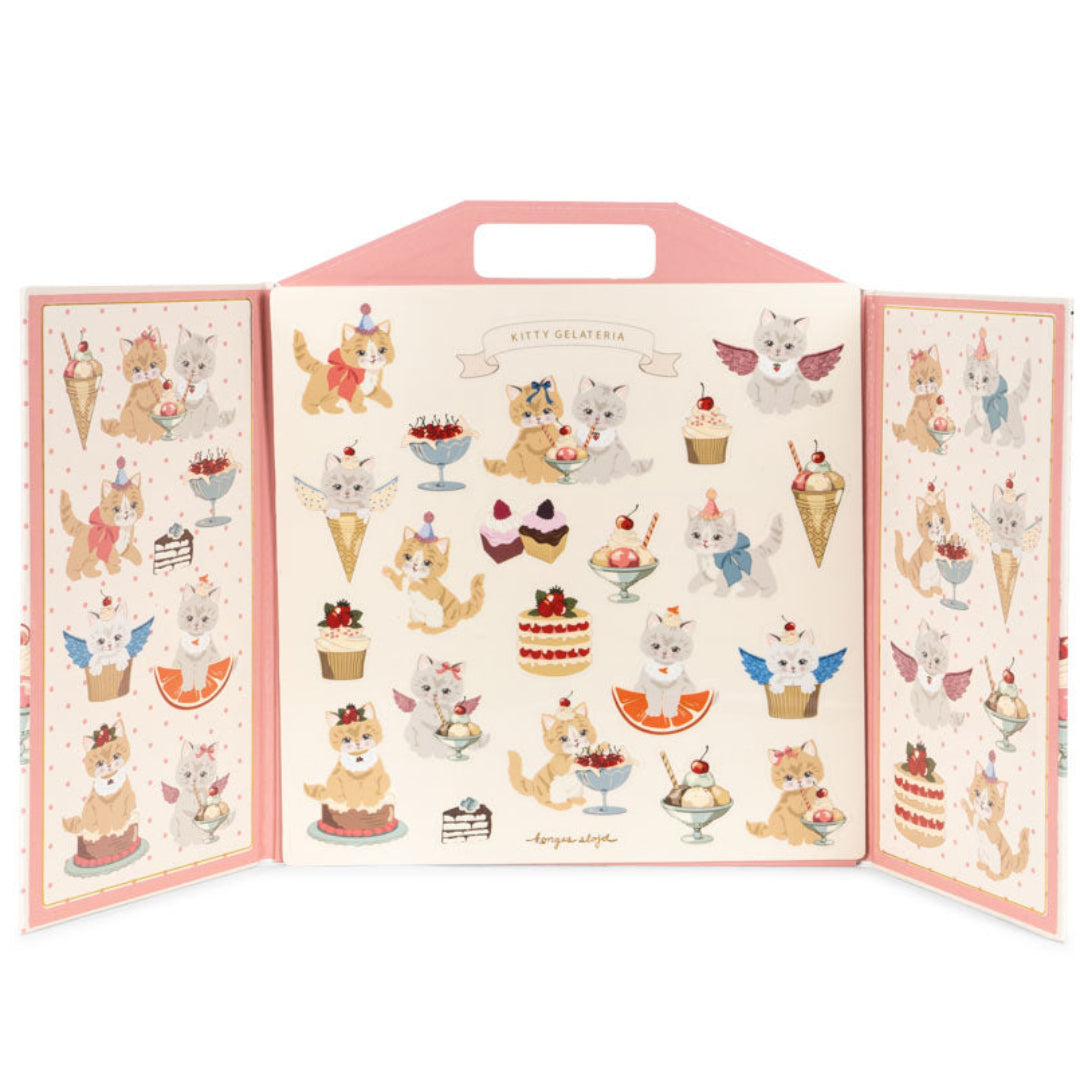 konges sløjd stickerboek - kitty friends |  KS105506| 4