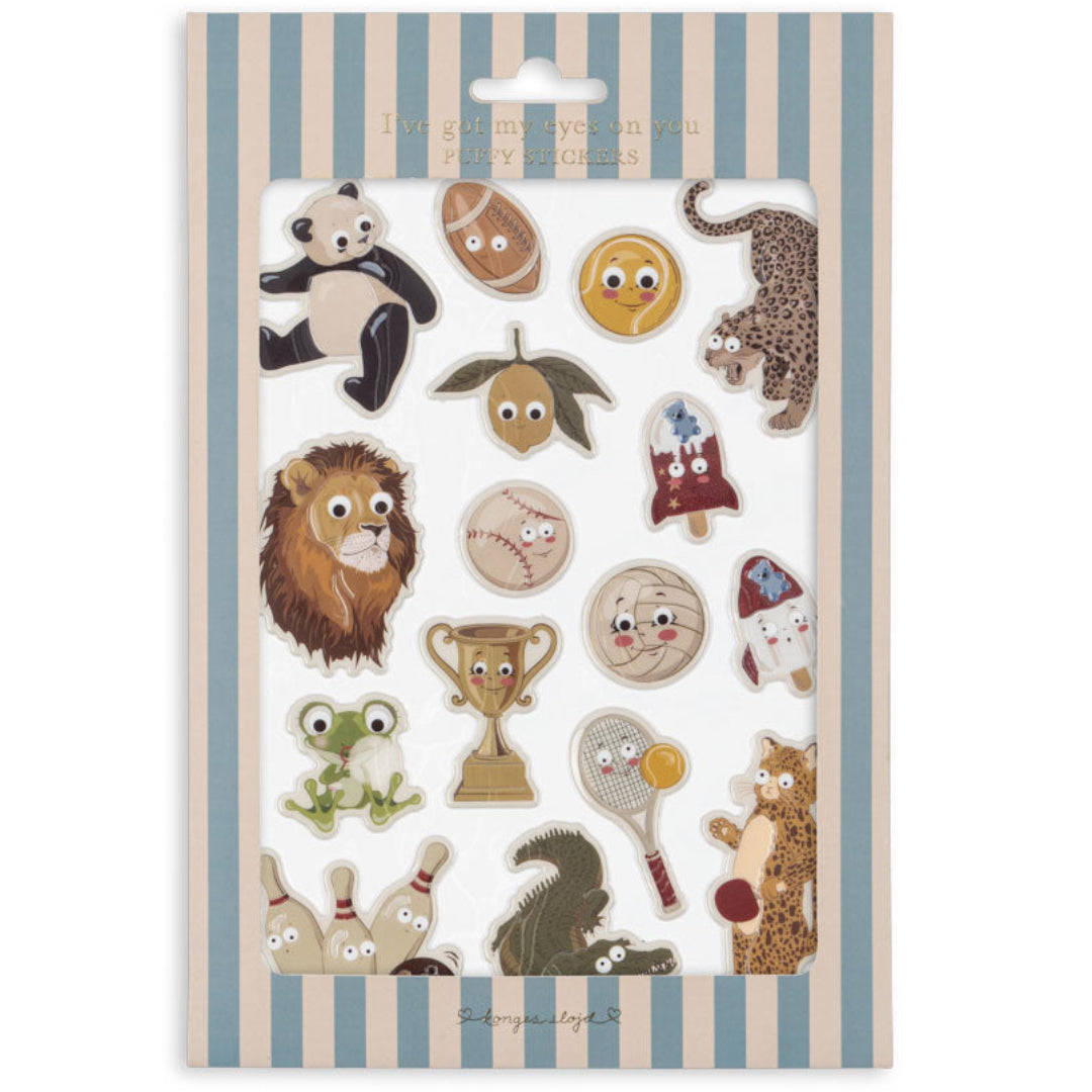 konges sløjd stickers puffy - animals - 16st | KS105528-ANIMALS | 1