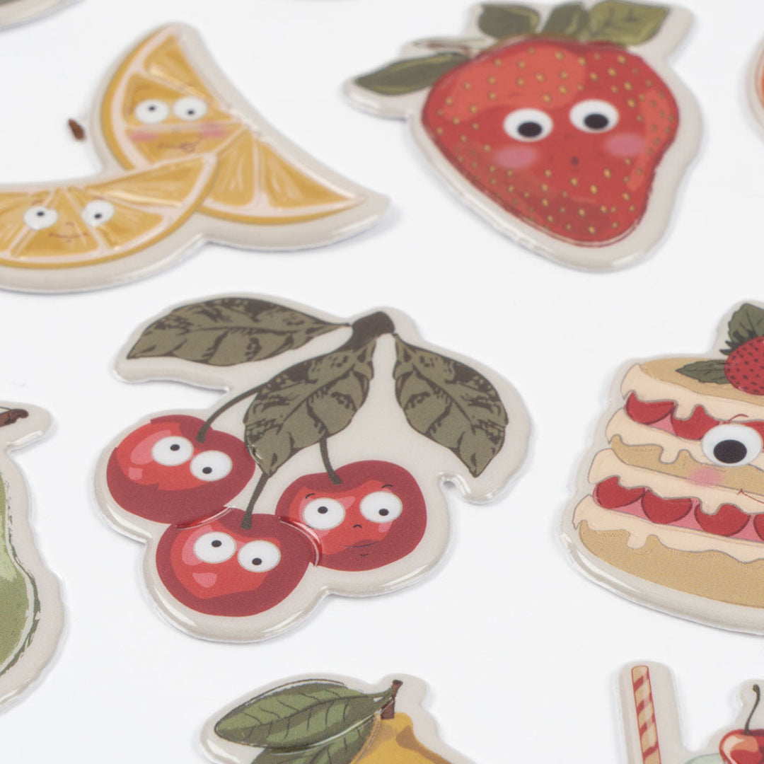 konges sløjd stickers puffy - fruity - 16st | KS105528-FRUITY | 2