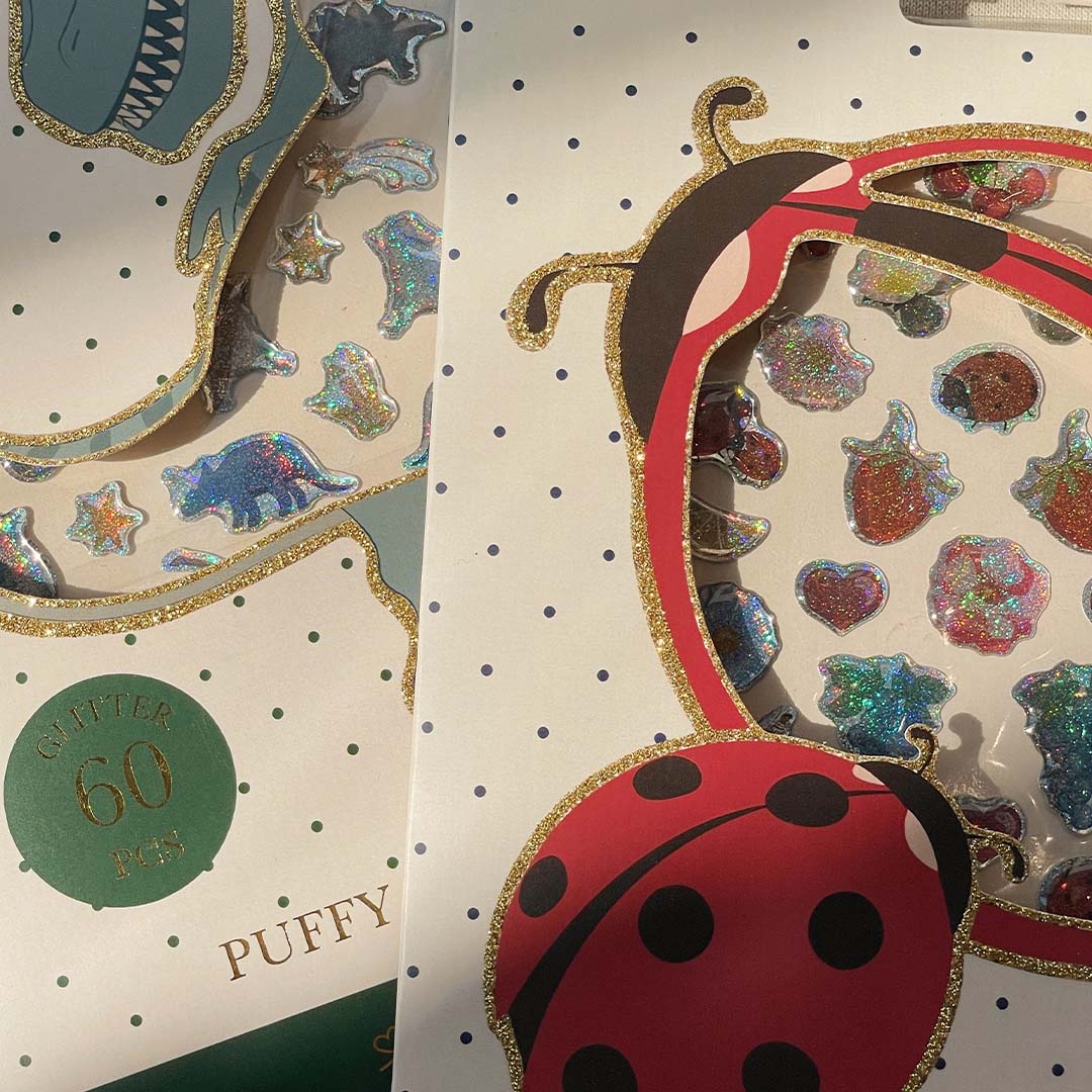 konges sløjd stickers puffy - ladybug - 60st | KS105043-LADYBUG | 2