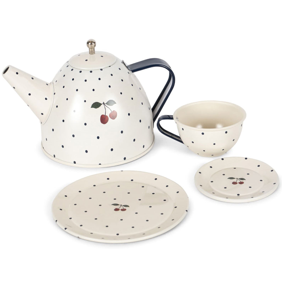 konges sløjd theeservies - blue dot - 14-delig | KS104009 | 2