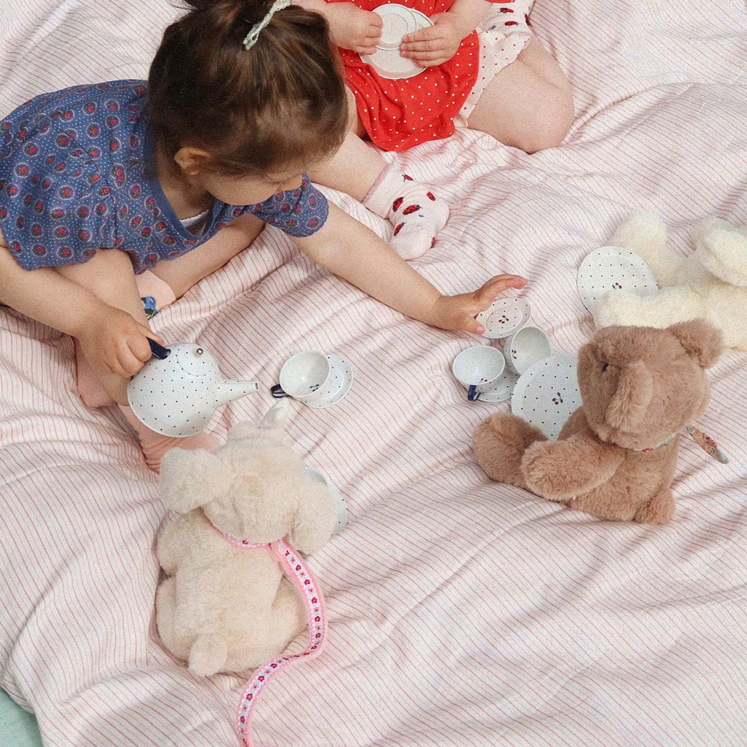 konges sløjd theeservies - blue dot - 14-delig | KS104009 | 3