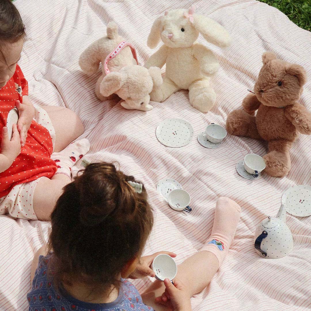 konges sløjd theeservies - blue dot - 14-delig | KS104009 | 4