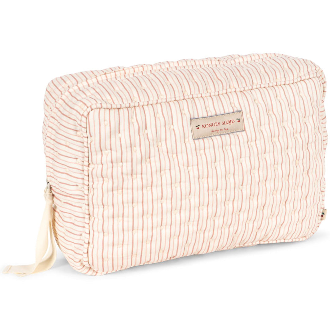 konges sløjd toilettas quilted - stripie petite rose - big | KS104700 | 1
