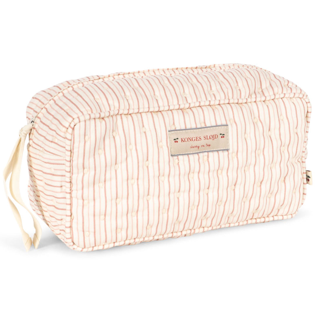 konges sløjd toilettas quilted - stripie petite rose - small | KS105082 | 1