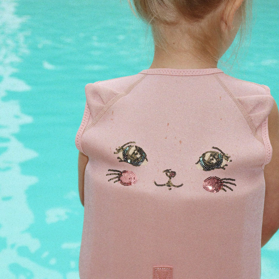 konges sløjd zwemvest kitty - powder pink - 2-3 jaar | KS104921-POWDER-PINK-2-3 | 2