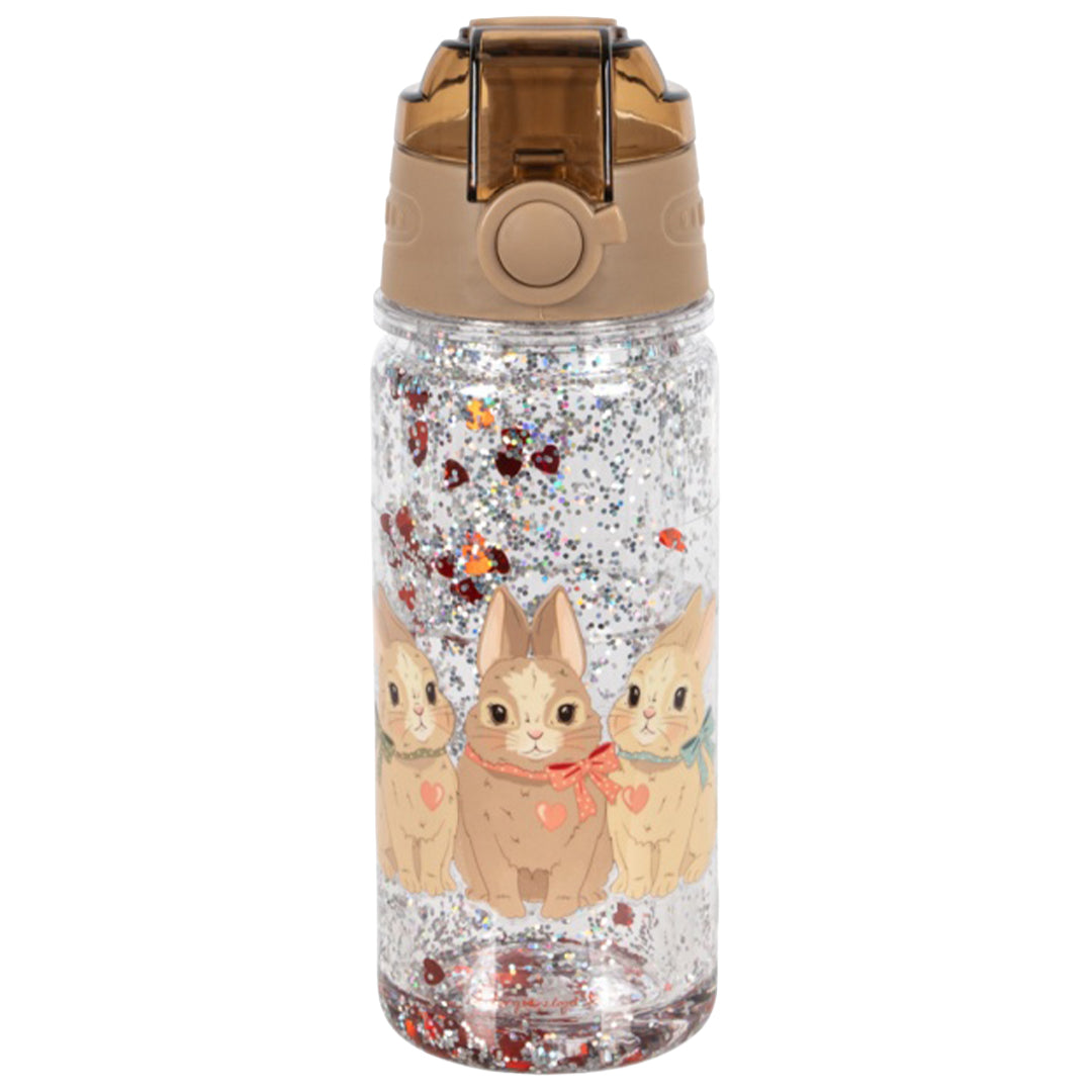 konges sløjd drinkfles met glitters - bunny - 400 ml | KS106481-S45018