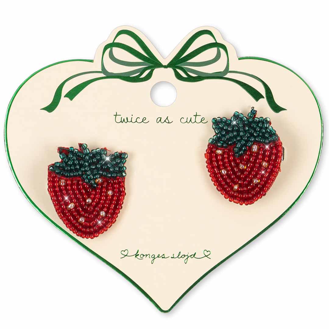 konges slojd haarclips - strawbery - 2 st | KS103650-STRAWBERRY | 1